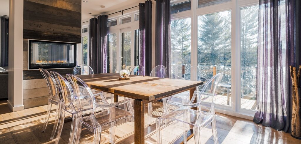 Salle à manger au Chalet DesignPur | Chalets de luxe à louer dans Lanaudière | Chalets Zenya