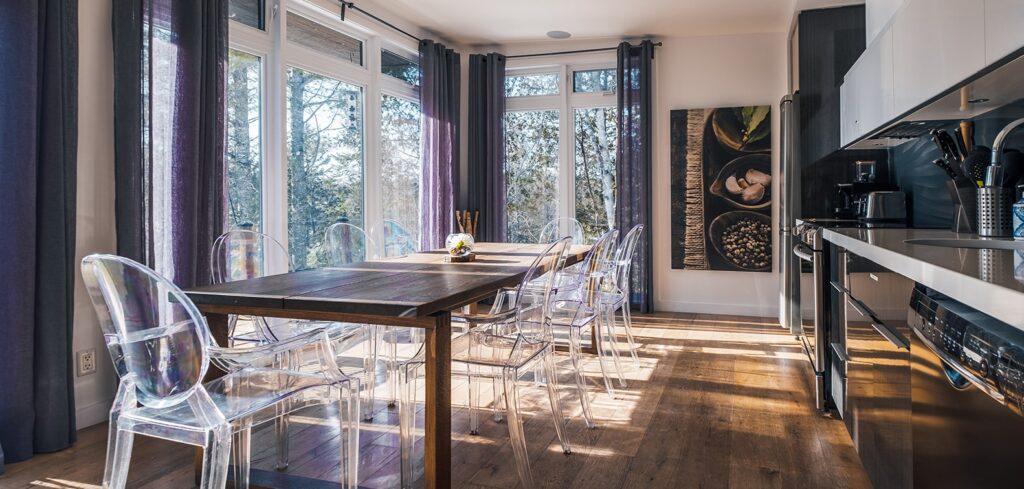 Chambre à coucher au Chalet DesignPur | Chalets de luxe à louer dans Lanaudière | Chalets Zenya